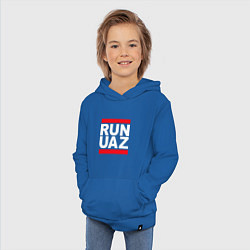 Толстовка детская хлопковая Run UAZ, цвет: синий — фото 2