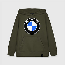 Толстовка детская хлопковая Logo BMW, цвет: хаки