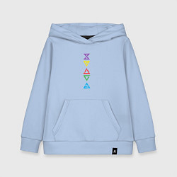 Толстовка детская хлопковая Знаки ведьмака Colors, цвет: мягкое небо