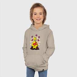 Толстовка детская хлопковая Homer Relax, цвет: миндальный — фото 2