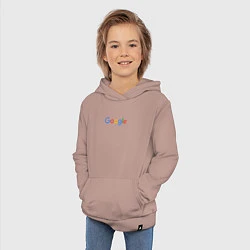 Толстовка детская хлопковая Google, цвет: пыльно-розовый — фото 2