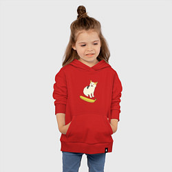 Толстовка детская хлопковая Cat no banana meme, цвет: красный — фото 2