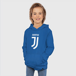 Толстовка детская хлопковая FC Juventus цвета синий — фото 2