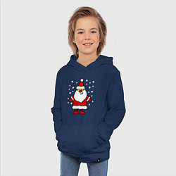 Толстовка детская хлопковая Веселый Дед Мороз, цвет: тёмно-синий — фото 2