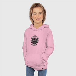 Толстовка детская хлопковая Russian Grizzly, цвет: светло-розовый — фото 2