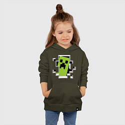 Толстовка детская хлопковая Crash Minecraft, цвет: хаки — фото 2