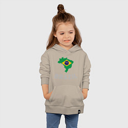 Толстовка детская хлопковая Brazil Country, цвет: миндальный — фото 2