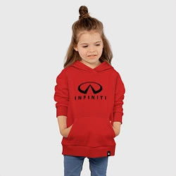 Толстовка детская хлопковая Infiniti logo, цвет: красный — фото 2