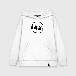 Толстовка детская хлопковая Marshmello Music, цвет: белый