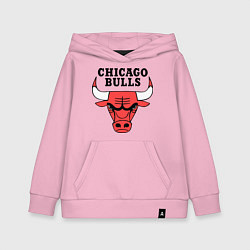 Толстовка детская хлопковая Chicago Bulls, цвет: светло-розовый