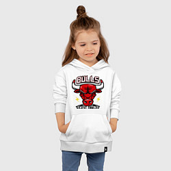 Толстовка детская хлопковая Chicago Bulls est. 1966, цвет: белый — фото 2