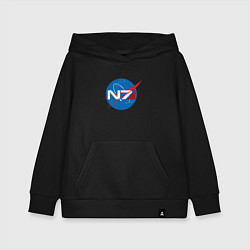 Толстовка детская хлопковая NASA N7, цвет: черный