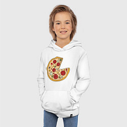 Толстовка детская хлопковая Пицца парная, цвет: белый — фото 2