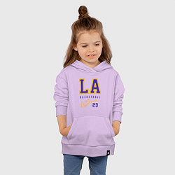 Толстовка детская хлопковая Lebron 23: Los Angeles, цвет: лаванда — фото 2