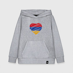 Толстовка детская хлопковая Сердце Армении, цвет: меланж