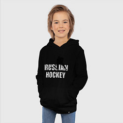 Толстовка детская хлопковая Russian hockey, цвет: черный — фото 2