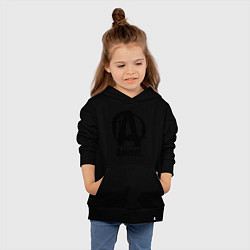 Толстовка детская хлопковая Animal Logo, цвет: черный — фото 2