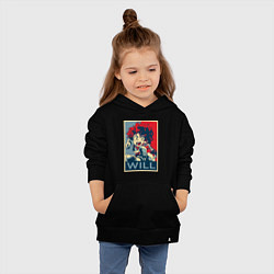 Толстовка детская хлопковая Изуку Мидория, цвет: черный — фото 2