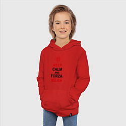 Толстовка детская хлопковая Keep Calm & Forza Milan, цвет: красный — фото 2