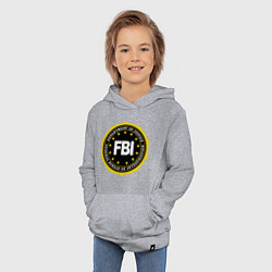 Толстовка детская хлопковая FBI Departament, цвет: меланж — фото 2