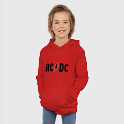 Толстовка детская хлопковая AC/DC, цвет: красный — фото 2