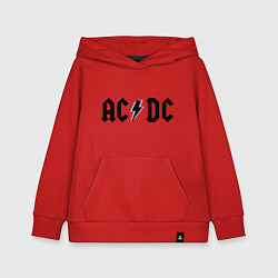 Толстовка детская хлопковая AC/DC, цвет: красный
