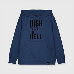 Толстовка детская хлопковая High way to hell, цвет: тёмно-синий