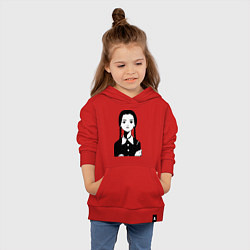 Толстовка детская хлопковая Wednesday Addams, цвет: красный — фото 2