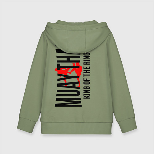 Детская толстовка-худи Muay thai fighters / Авокадо – фото 2