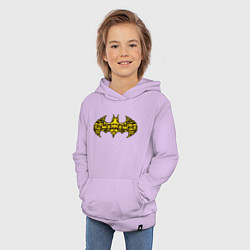 Толстовка детская хлопковая Batman logo, цвет: лаванда — фото 2