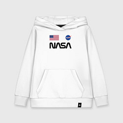 Толстовка детская хлопковая NASA НАСА, цвет: белый