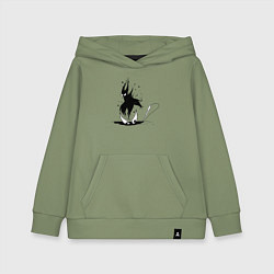 Толстовка детская хлопковая Hollow Knight, цвет: авокадо