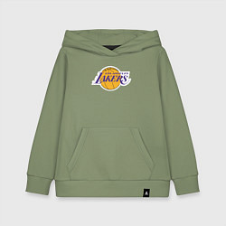 Толстовка детская хлопковая LA LAKERSспина, цвет: авокадо