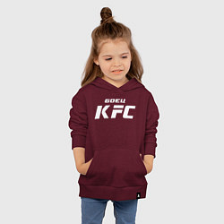 Толстовка детская хлопковая Боец KFC, цвет: меланж-бордовый — фото 2