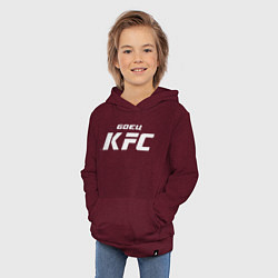 Толстовка детская хлопковая Боец KFC, цвет: меланж-бордовый — фото 2