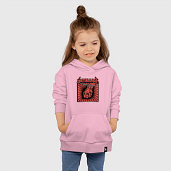 Толстовка детская хлопковая Metallica, цвет: светло-розовый — фото 2