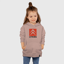 Толстовка детская хлопковая CITROEN, цвет: пыльно-розовый — фото 2