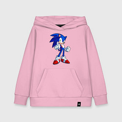 Толстовка детская хлопковая SONIC, цвет: светло-розовый