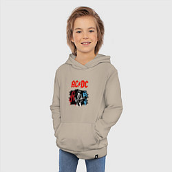 Толстовка детская хлопковая ACDC, цвет: миндальный — фото 2