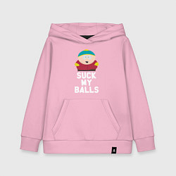 Толстовка детская хлопковая Suck My Balls, цвет: светло-розовый