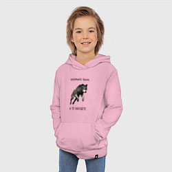 Толстовка детская хлопковая Волк, цвет: светло-розовый — фото 2