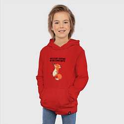 Толстовка детская хлопковая Позитивная лиса, цвет: красный — фото 2