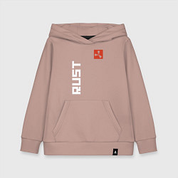 Толстовка детская хлопковая RUST, цвет: пыльно-розовый