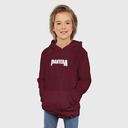 Толстовка детская хлопковая Pantera, цвет: меланж-бордовый — фото 2