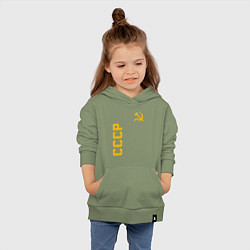 Толстовка детская хлопковая СССР, цвет: авокадо — фото 2