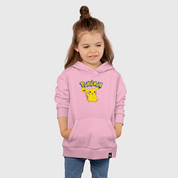 Толстовка детская хлопковая Pikachu, цвет: светло-розовый — фото 2