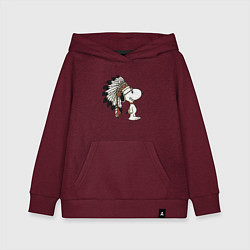 Толстовка детская хлопковая Snoopy, цвет: меланж-бордовый