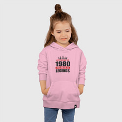 Толстовка детская хлопковая 1980 - рождение легенды, цвет: светло-розовый — фото 2