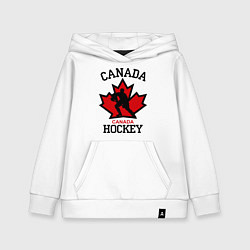 Толстовка детская хлопковая Canada Hockey, цвет: белый