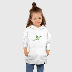 Толстовка детская хлопковая Reflex листья, цвет: белый — фото 2